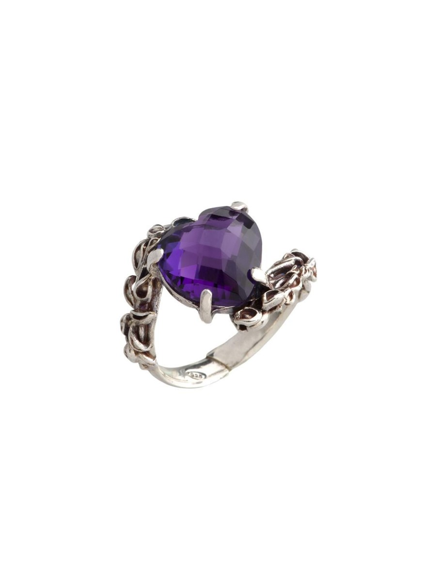 Gioielli Spadafora Gioielli | Anello Cuore Viola