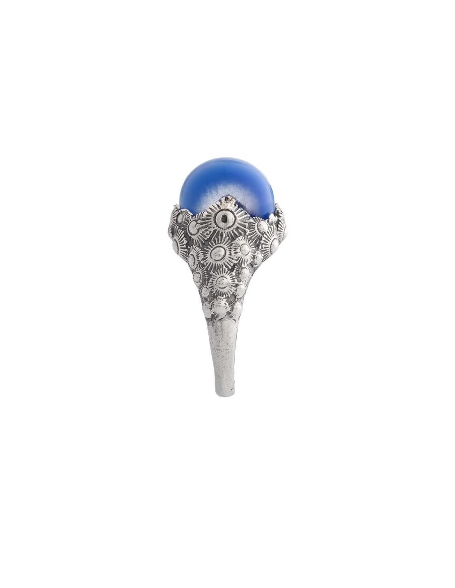 Gioielli Spadafora Gioielli | Anello Soldanella Cabochon Blu