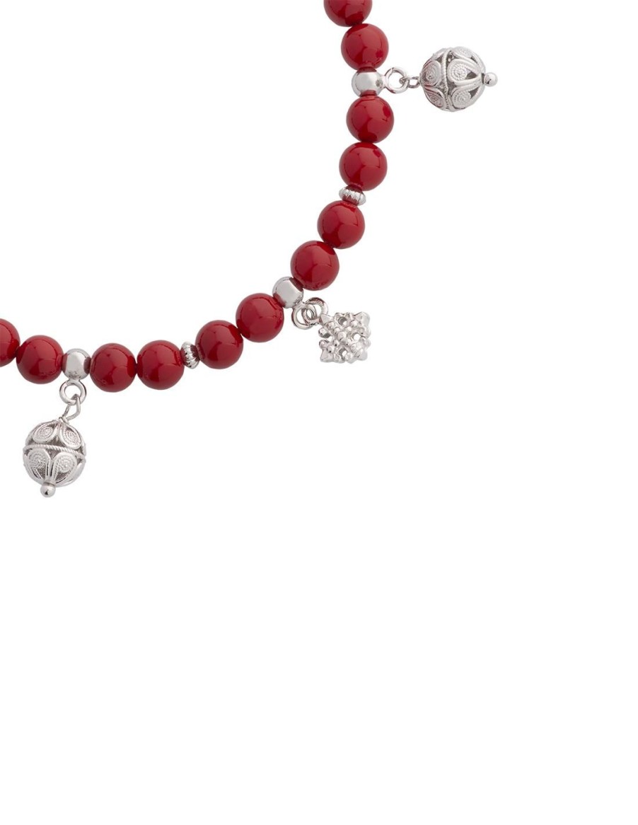 Gioielli Spadafora Gioielli | Bracciale Agate Rosse Charm