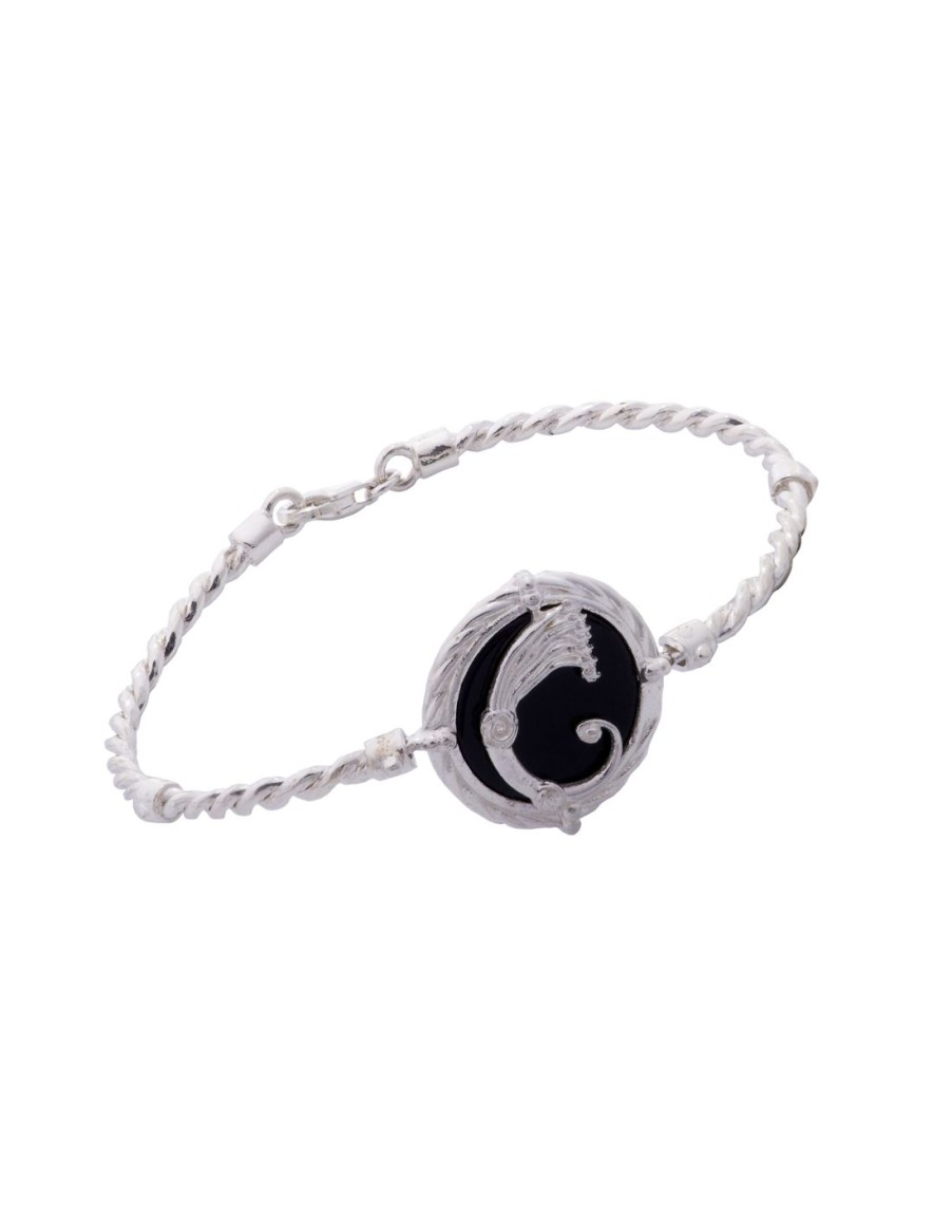 Gioielli Spadafora Gioielli | Bracciale Drago Torchon Nero