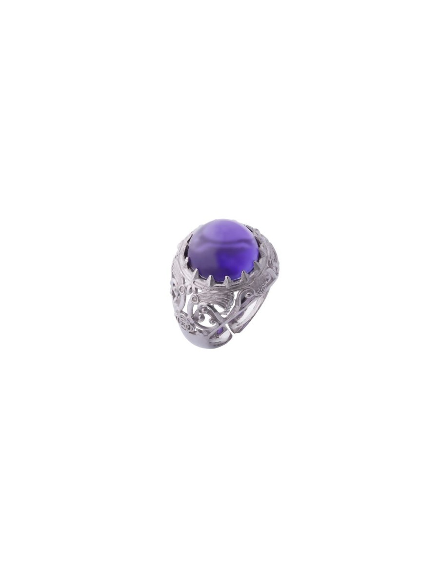 Gioielli Spadafora Gioielli | Anello Cabochon Viola